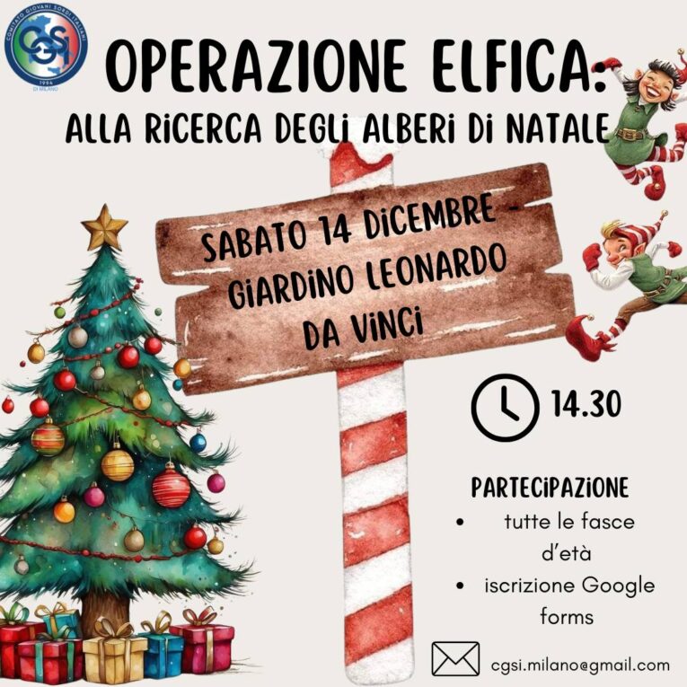 OPERAZIONE ELFICA alla ricerca degli alberi di Natale