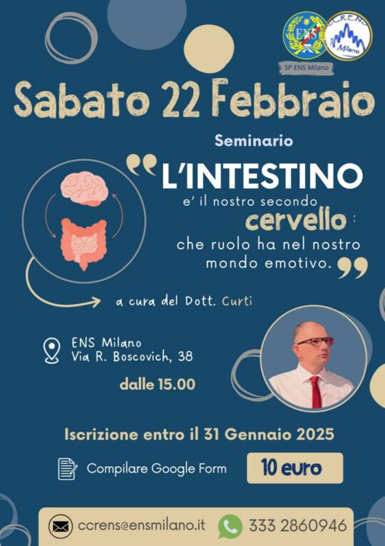 SEMINARIO “L’INTESTINO E’ IL NOSTRO SECONDO CERVELLO”