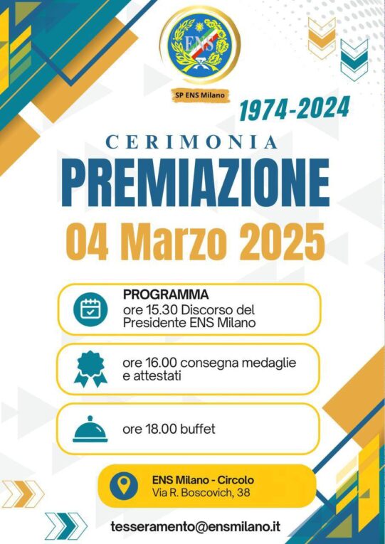 Cerimonia di PREMIAZIONE 1974-2024